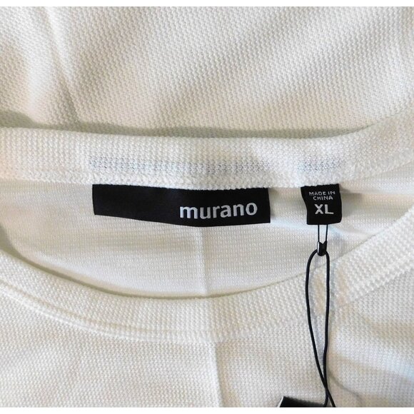 Murano Tee Shirt Mens XL White Short Sleeve Lightweight Micro Waffle Texture - Picture 5 of 5